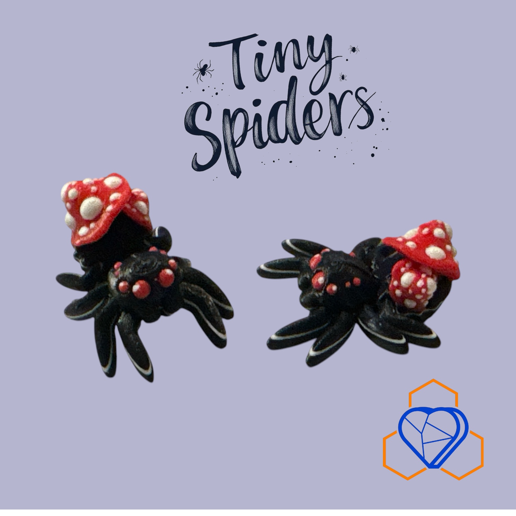 Tiny mushroom spiders
