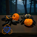 Tiny jack-o’-lantern spider