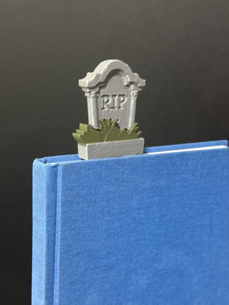Gravestone Bookmark — closed-book use state