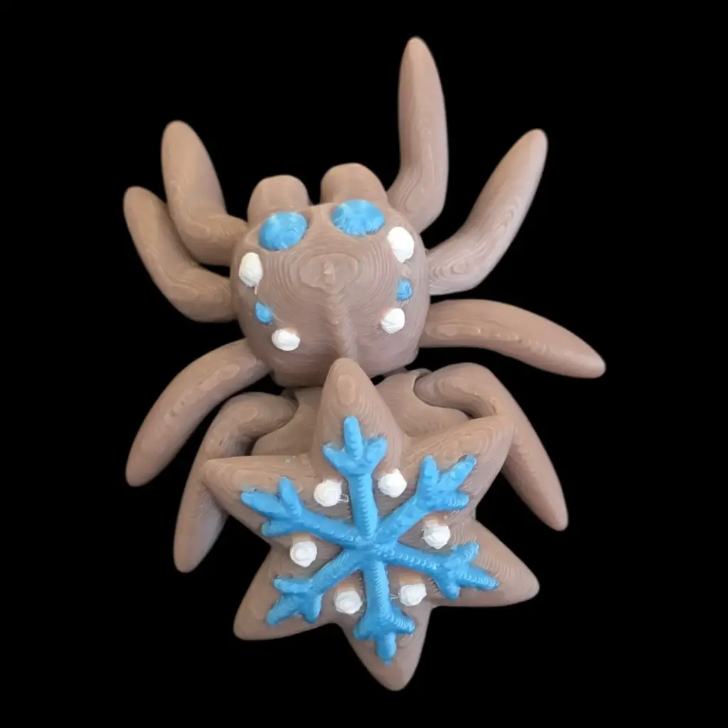 Tiny Snowflake Cookie Spider 