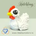 🐔 Hatchling Chicken Mini Articulated Fidget Toy – Cute 3D Printed Pocket Farm Chicken, Desk Companion, Sensory Collectible, Barnyard Gift