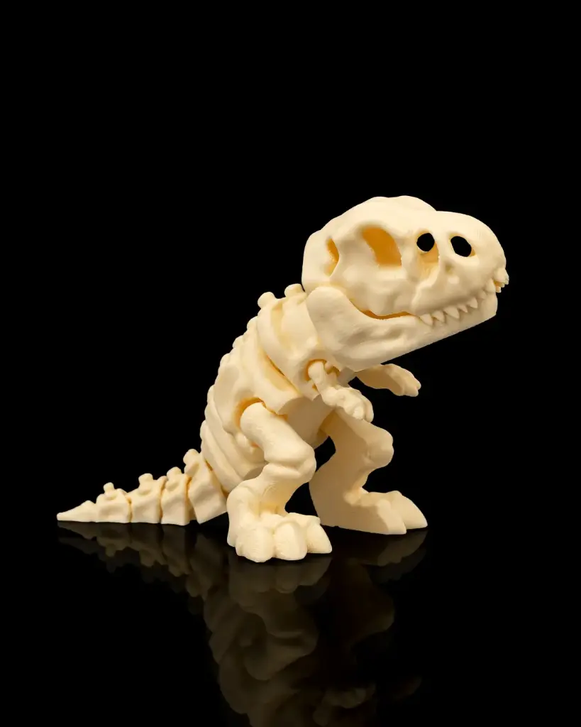 Skeleton T-Rex Flexi Fidget Chibi Dinosaur Desk Companion 3