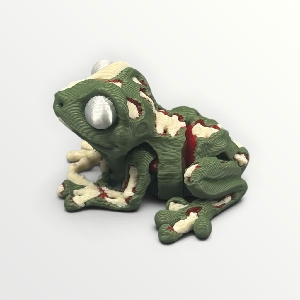Grumble the Tiny Explorer – Articulated Zombie Frog Hatchling