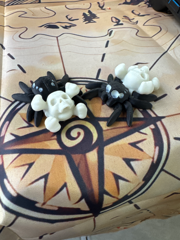 Tiny Skull Crossbones Spider