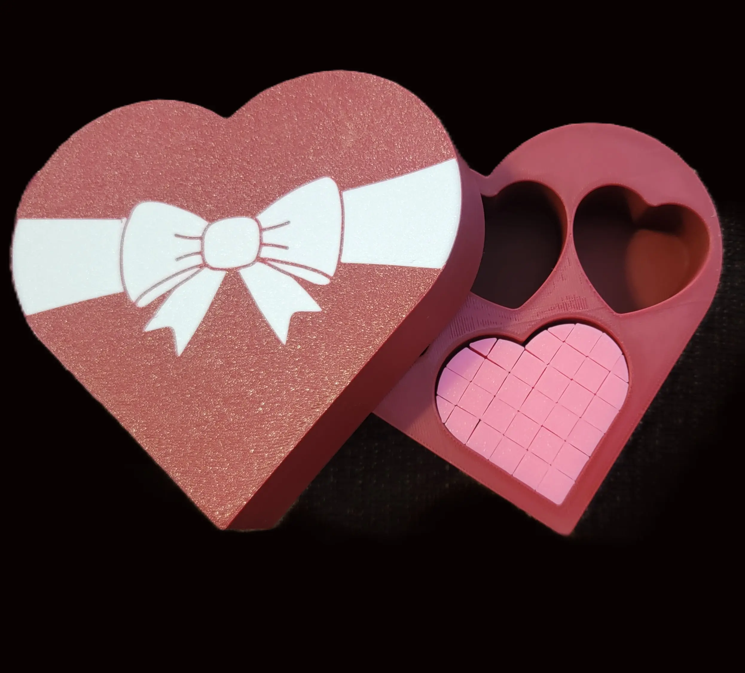 Valentine's Box with Chocolate and Pixel Heart