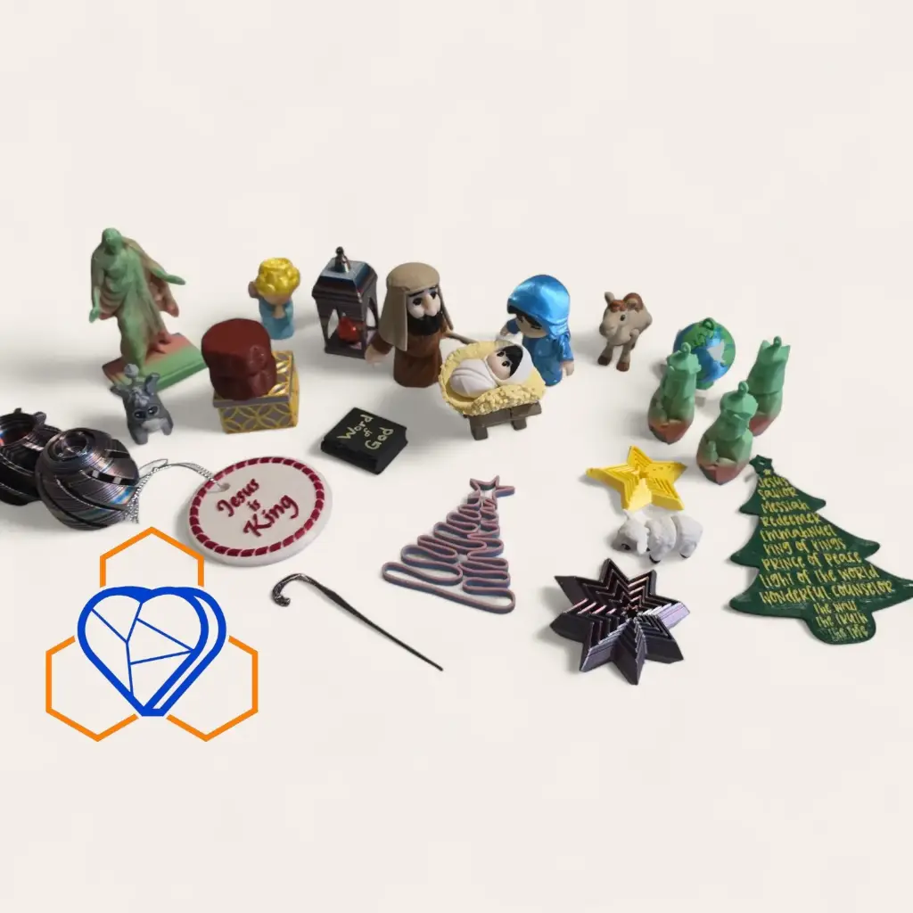 [3DPM0023 - Advent-12-Xmas-Wrap-Multi-Rel] 12 Day Christmas Advent Calendar (Religious, Multicolor, Individually Bagged and Numbered)