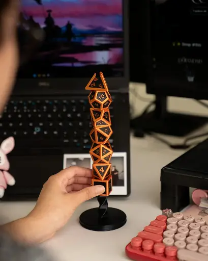 [DT013 - Spinning Dice on Stick] Stacked Dice Tower
