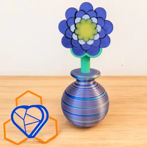 [FGT041 - Flower Fidget Set] Fidget Flower and Vase