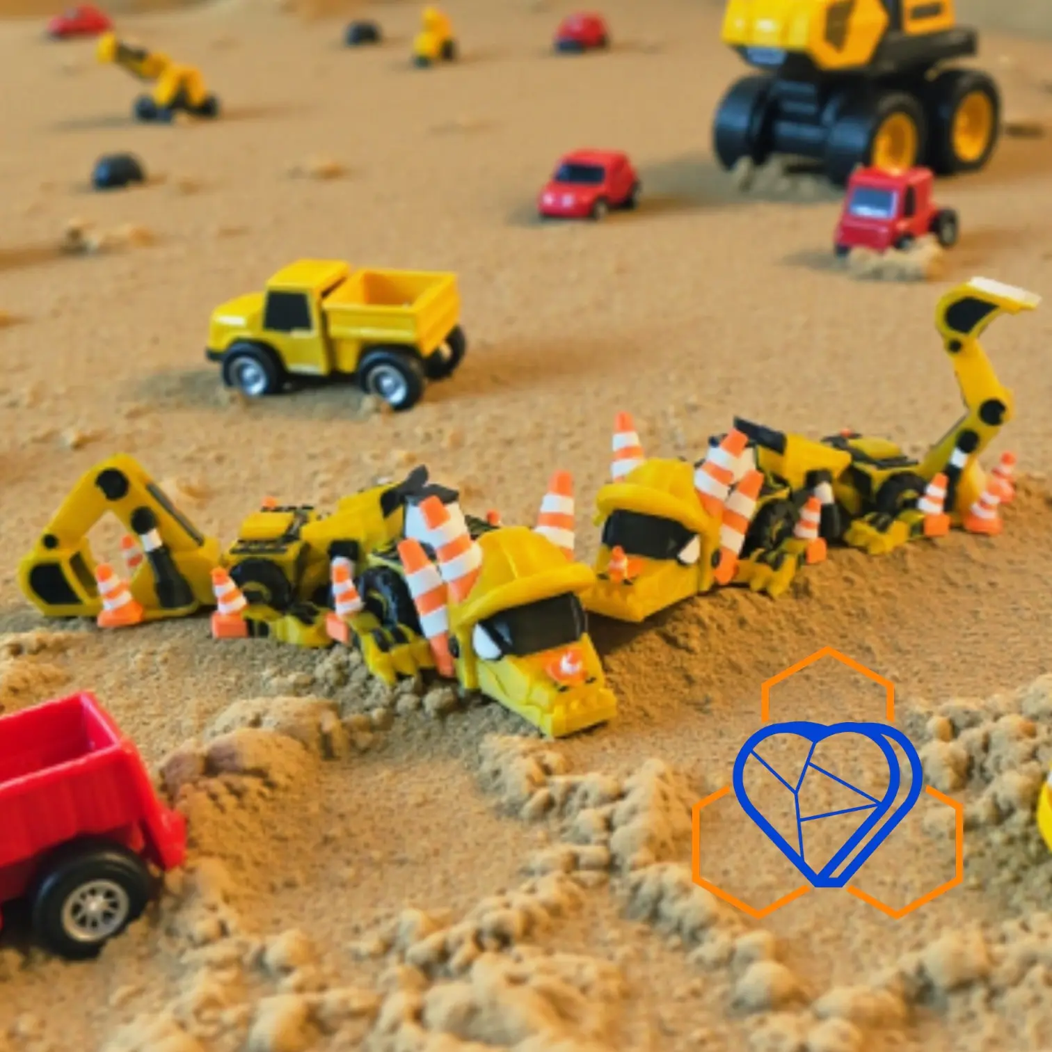 [DRGN046 - Construction dragon with articulating backhoe tail] Cone Crusher: Construction dragon with articulating backhoe tail