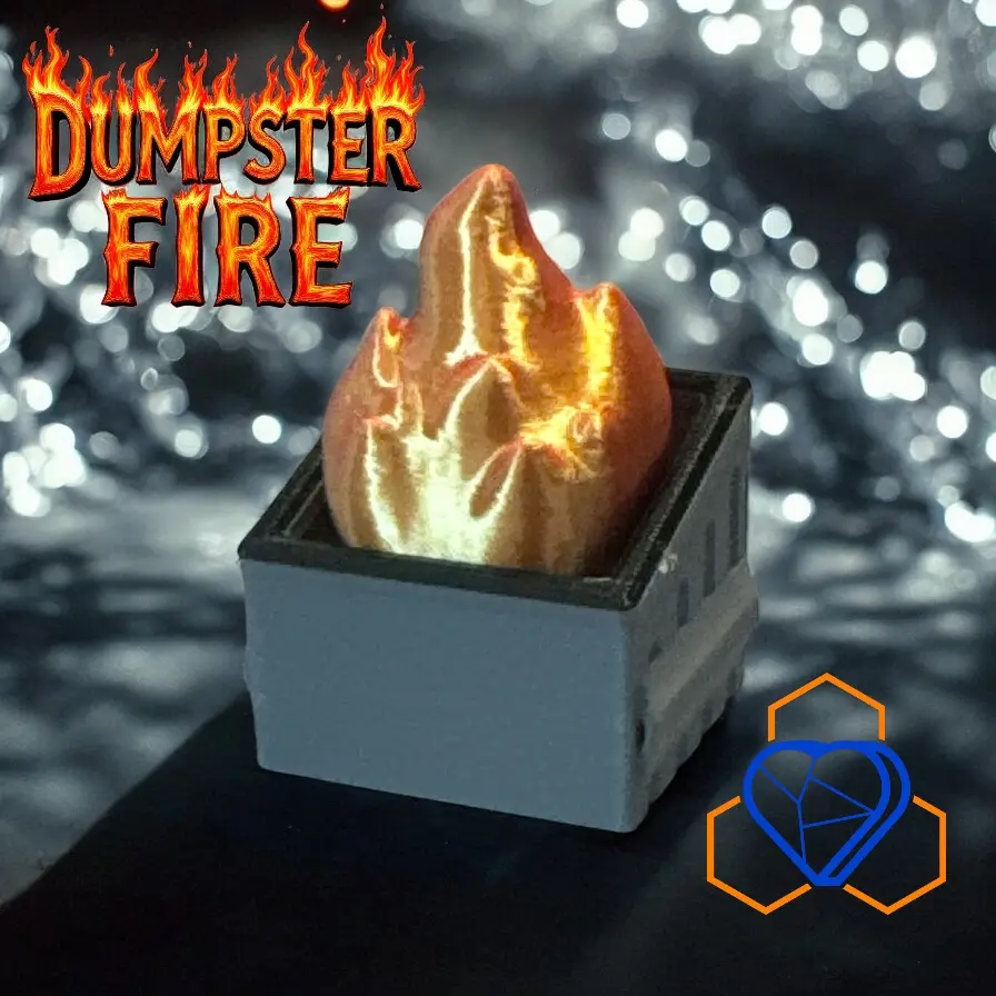 [FGT042 - Tiny Dumpster Fire] Flaming Dumpster Fire Fidget