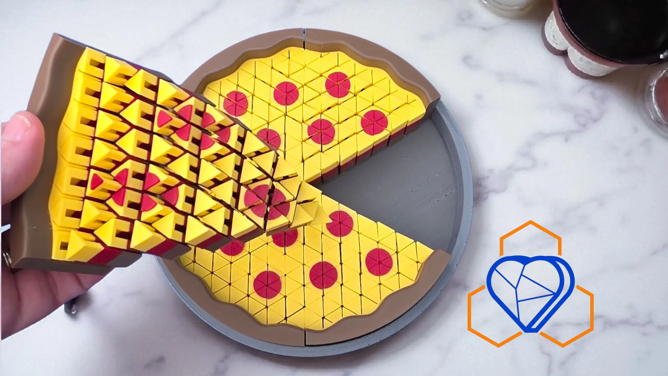 [FGT051 - Large Pizza Slice] Large Slice of Pizza Pixel Fidget 
